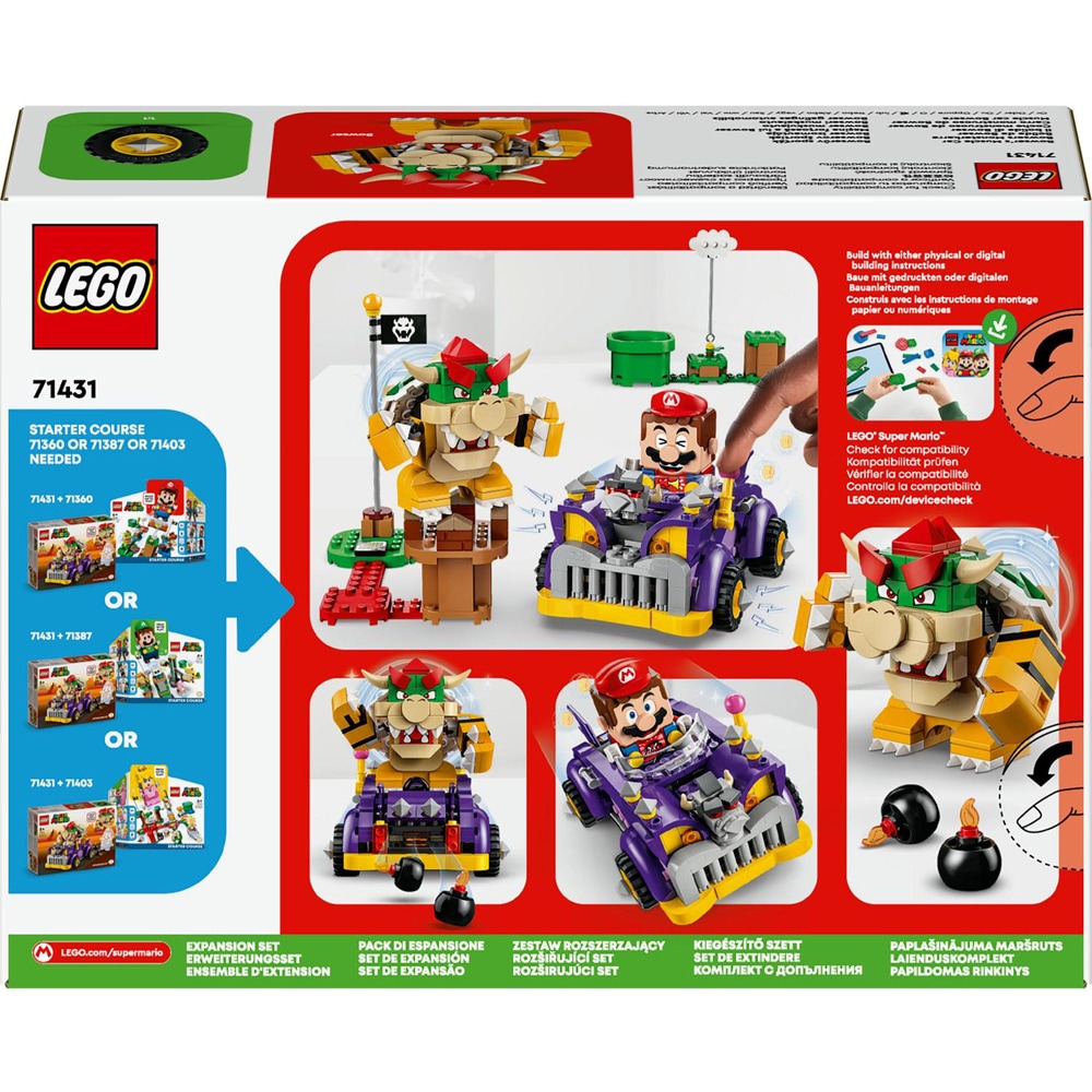 LEGO Super Mario: Set de extindere - Masina fortoasa a lui Bowser 71431, 8 ani+, 458 piese