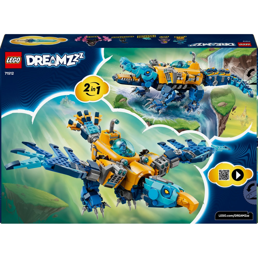 LEGO DREAMZzz: Submarin crocodil 71512, 8 ani+, 1107 piese