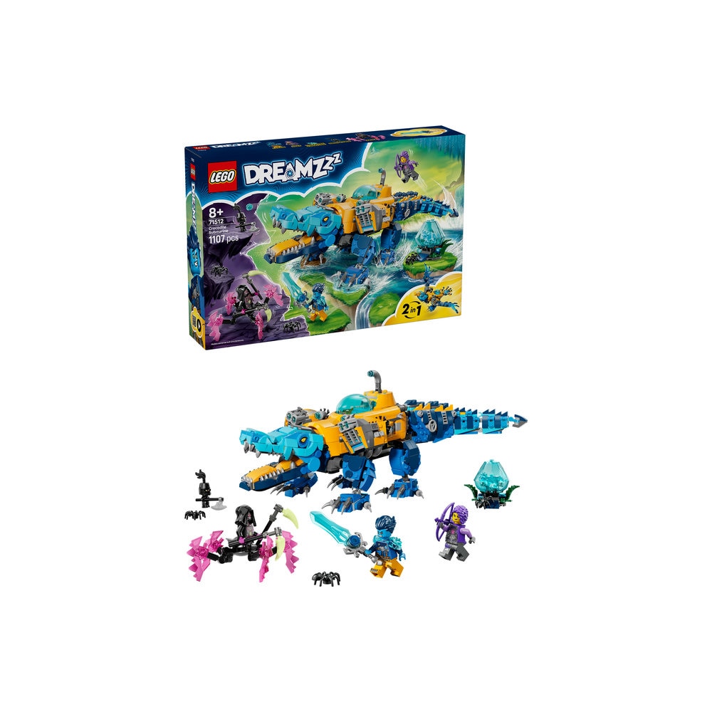 LEGO DREAMZzz: Submarin crocodil 71512, 8 ani+, 1107 piese