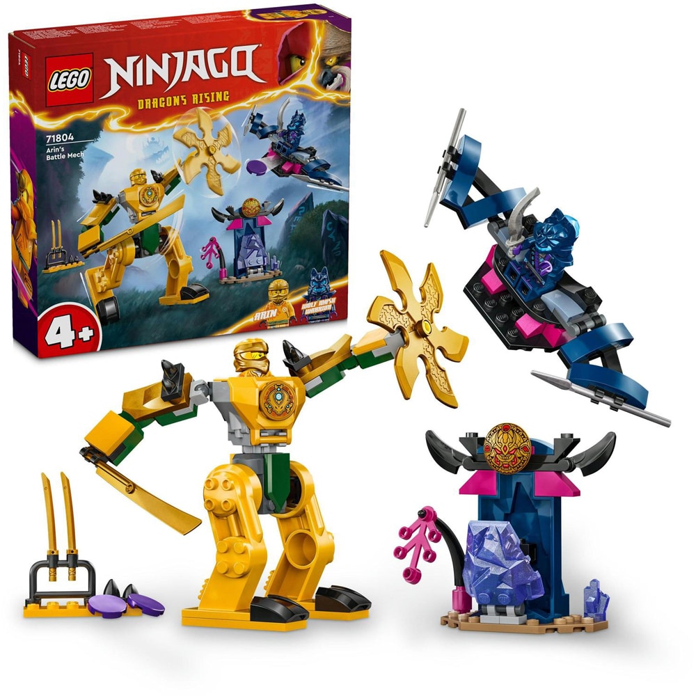 LEGO Ninjago: Robotul de lupta al lui Arin 71804, 4 ani+, 104 piese