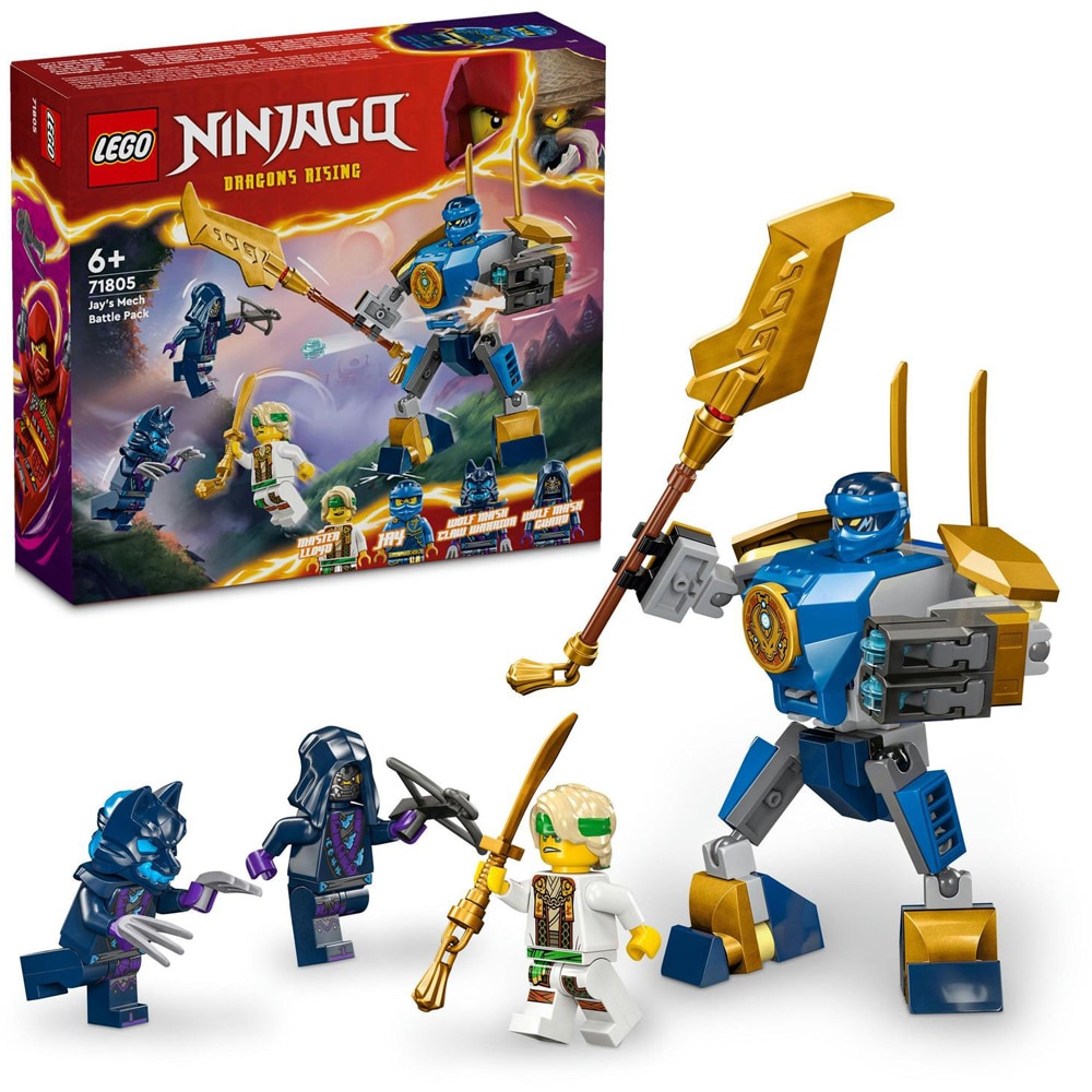 LEGO Ninjago: Pachet de lupta robotul lui Jay 71805, 6 ani+, 78 piese