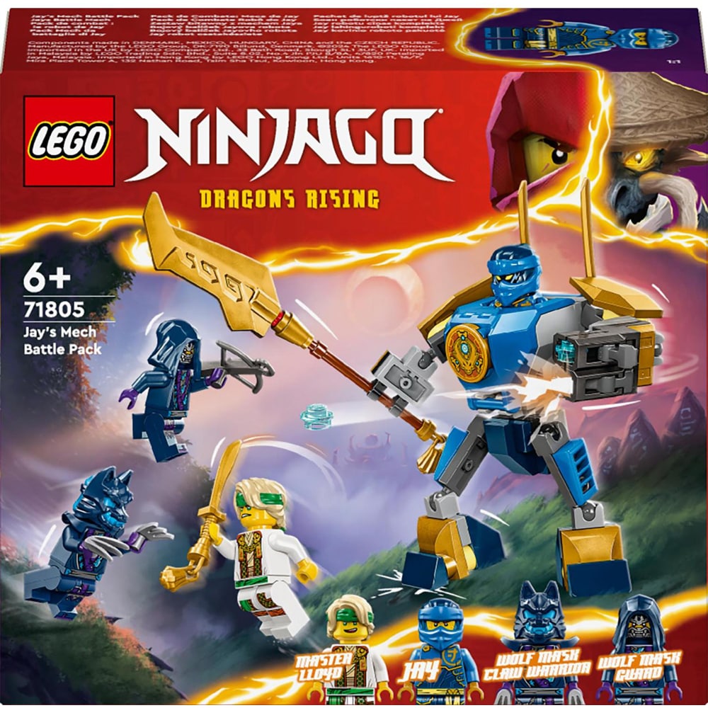 LEGO Ninjago: Pachet de lupta robotul lui Jay 71805, 6 ani+, 78 piese