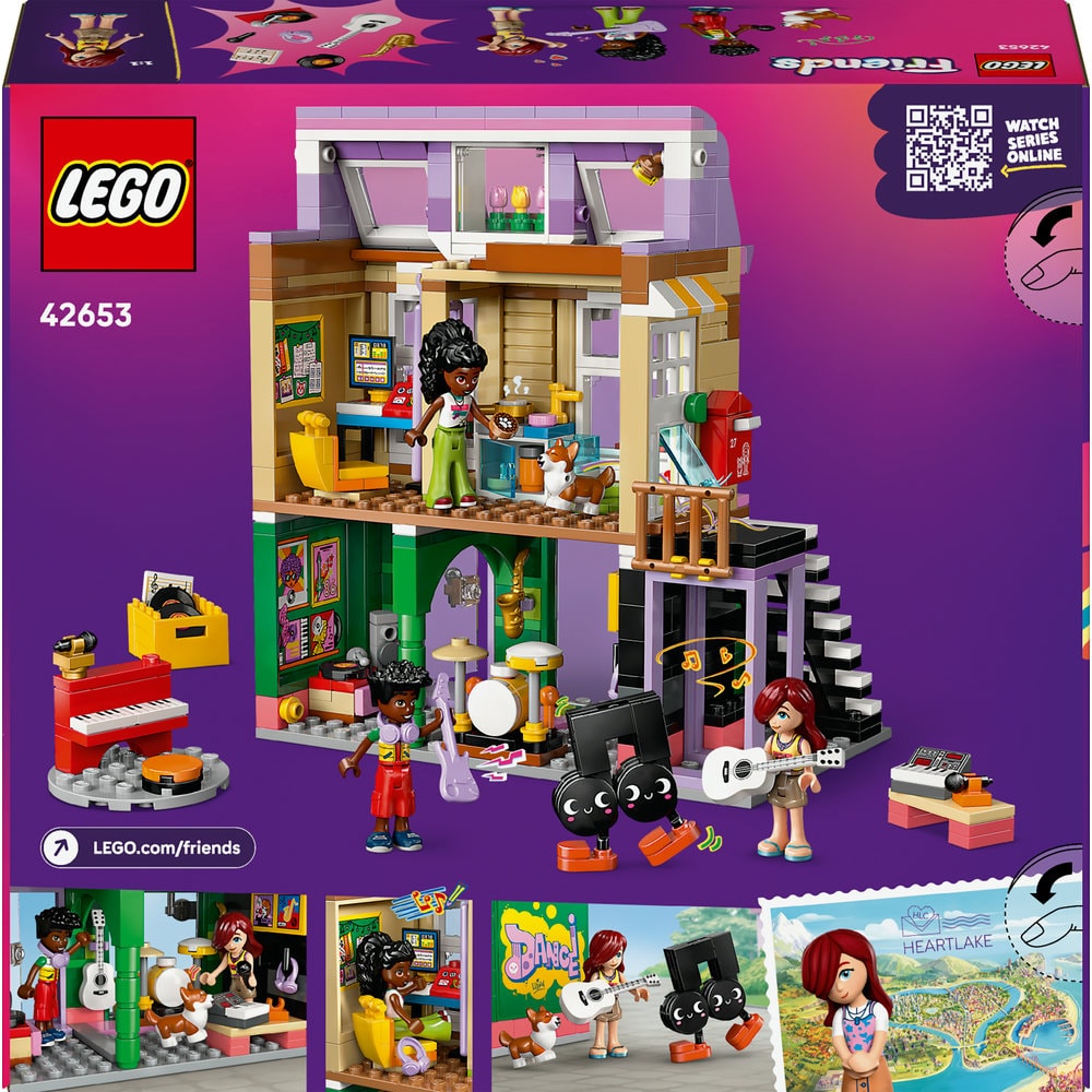 LEGO Friends: Magazin de muzica si apartament 42653, 7 ani+, 483 piese