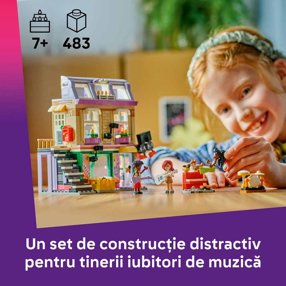 LEGO Friends: Magazin de muzica si apartament 42653, 7 ani+, 483 piese