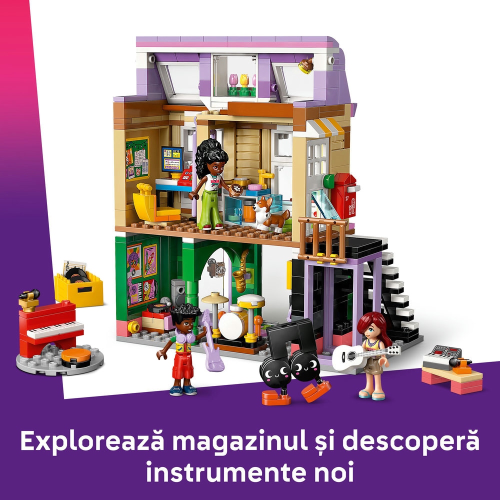 LEGO Friends: Magazin de muzica si apartament 42653, 7 ani+, 483 piese