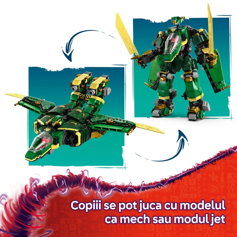 LEGO Ninjago: Robotul-avion cu reactie al lui Lloyd 71845, 9 ani+, 1112 piese