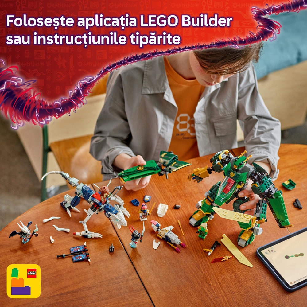 LEGO Ninjago: Robotul-avion cu reactie al lui Lloyd 71845, 9 ani+, 1112 piese