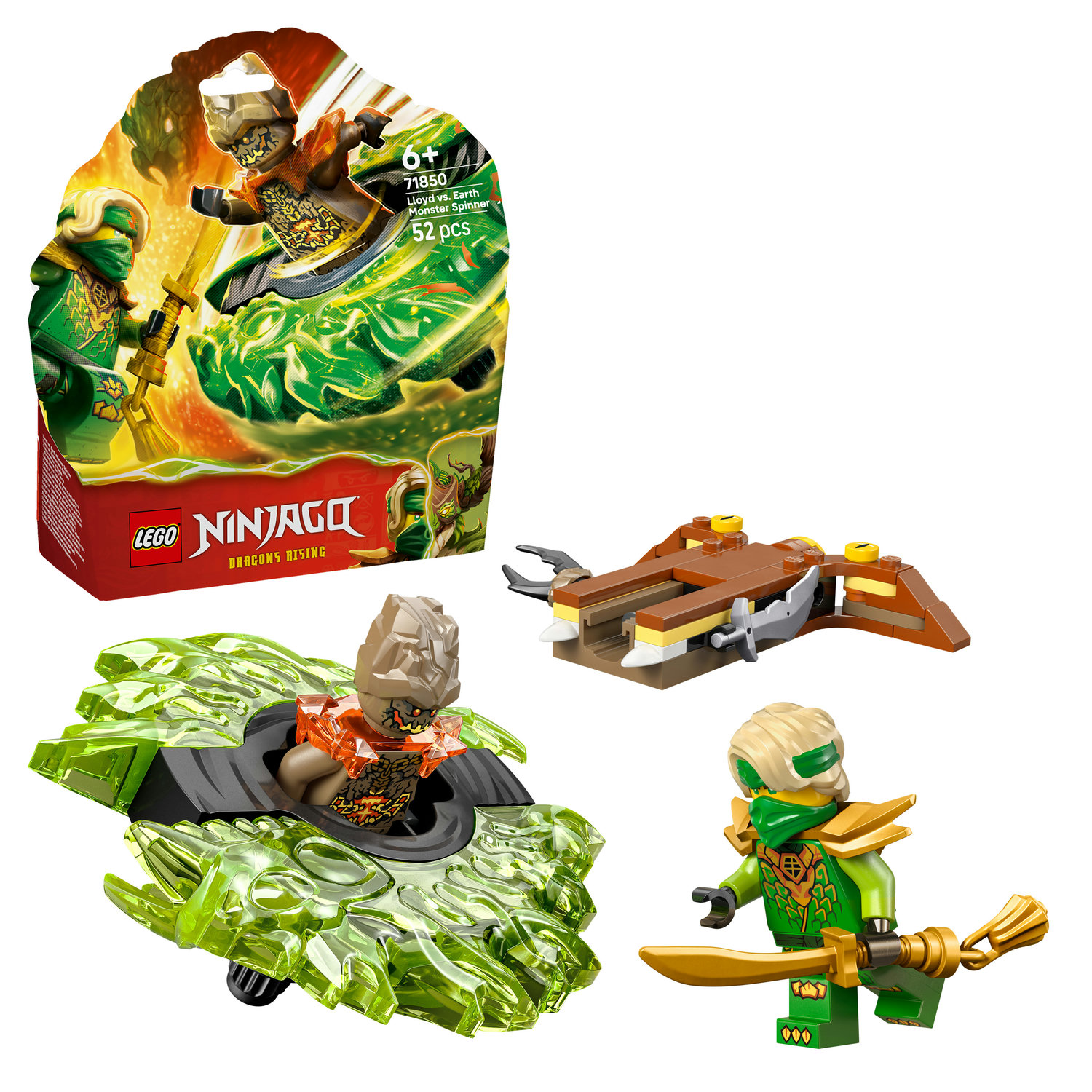 LEGO Ninjago: Lloyd vs Spinnerul monstru de pamant 71850, 6 ani+, 52 piese