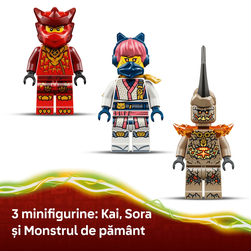 LEGO Ninjago: Pachet de lupta cu robotul dragon al lui Kai 71851, 6 ani+, 85 piese