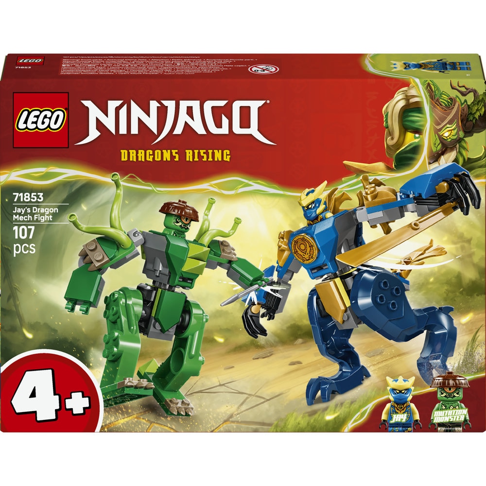 LEGO Ninjago: Robotul dragon al lui Jay in lupta 71853, 4 ani+, 107 piese