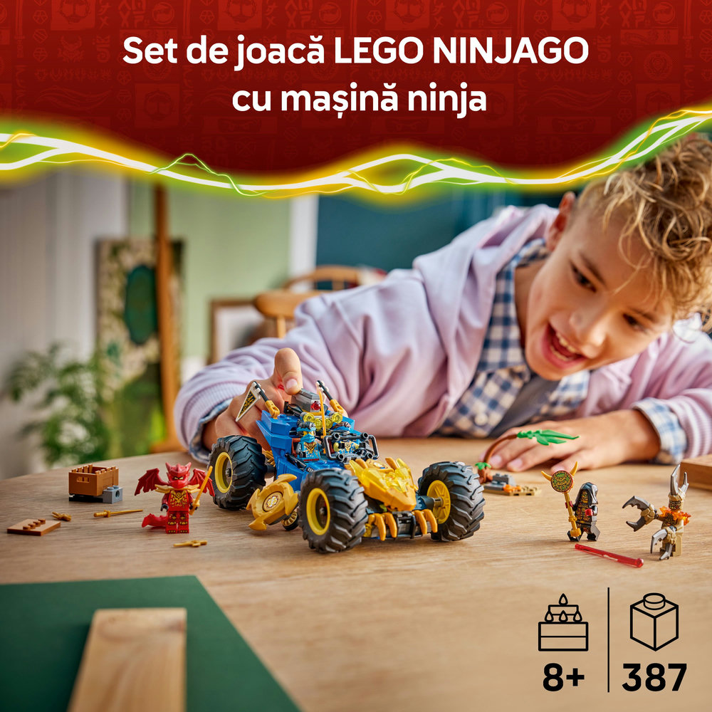 LEGO Ninjago: Masina transformabila a lui Jay 71856, 8 ani+, 387 piese