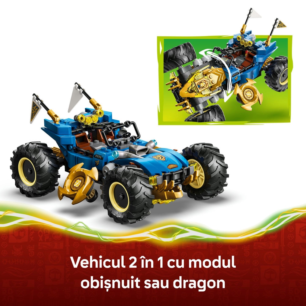 LEGO Ninjago: Masina transformabila a lui Jay 71856, 8 ani+, 387 piese