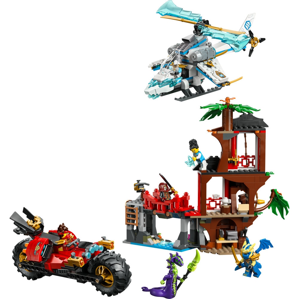 LEGO Ninjago: Lupta la casa din copac cu vehicule ninja 71857, 7 ani+, 642 piese