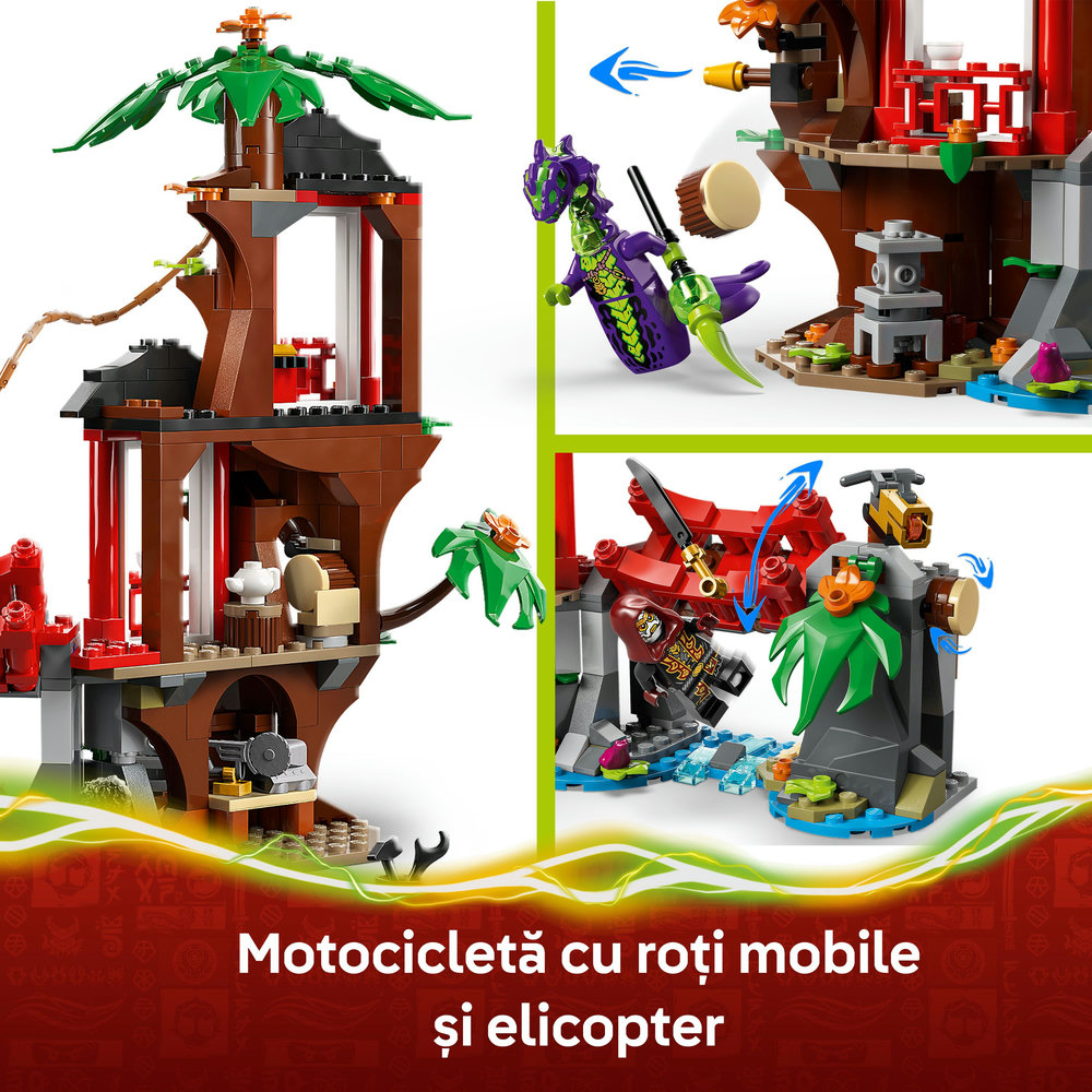LEGO Ninjago: Lupta la casa din copac cu vehicule ninja 71857, 7 ani+, 642 piese