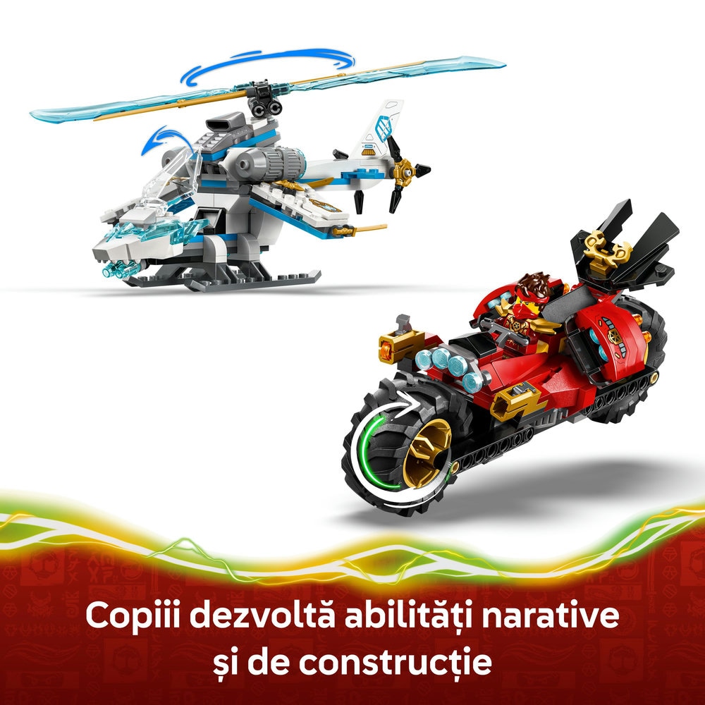 LEGO Ninjago: Lupta la casa din copac cu vehicule ninja 71857, 7 ani+, 642 piese