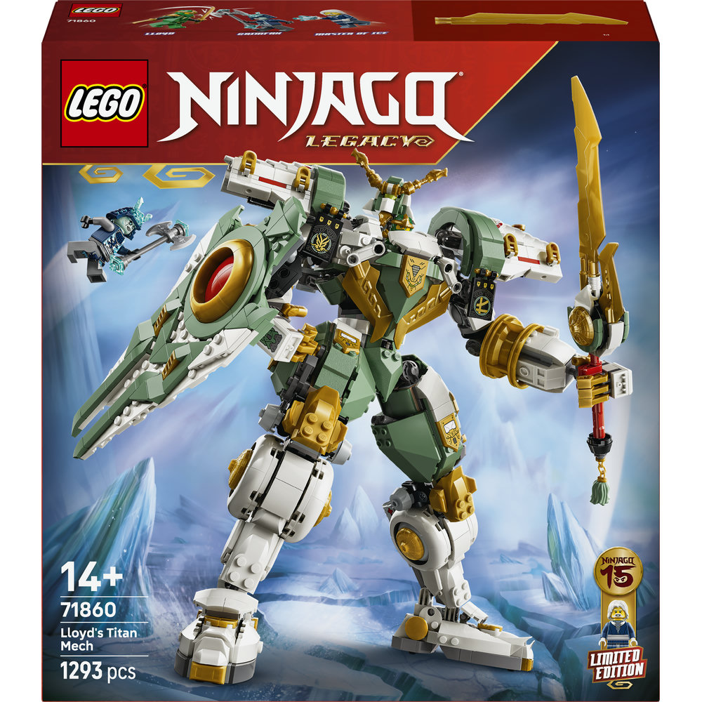 LEGO Ninjago: Robotul de Titan al lui Lloyd la a 15-a aniversare 71860, 14 ani+, 1293 piese