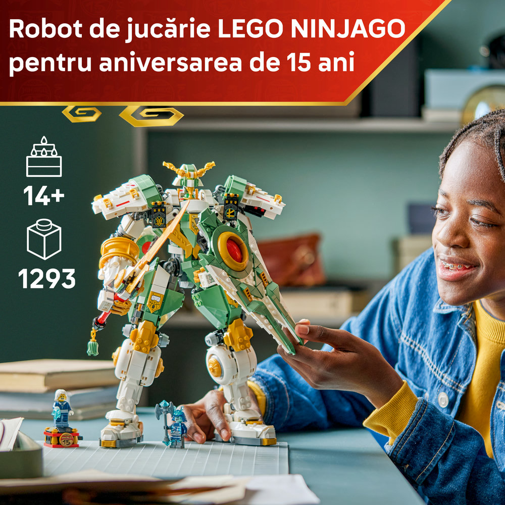 LEGO Ninjago: Robotul de Titan al lui Lloyd la a 15-a aniversare 71860, 14 ani+, 1293 piese