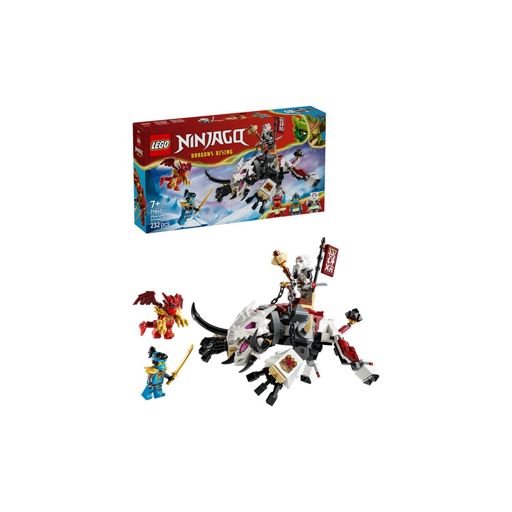 LEGO Ninjago: Zilvar si monstrul dragon Grimtak 71863, 7 ani+, 232 piese