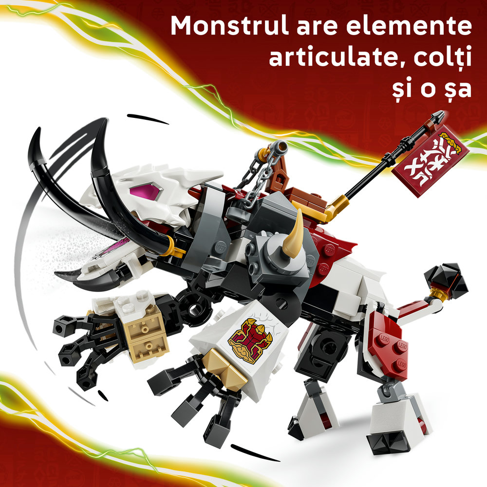 LEGO Ninjago: Zilvar si monstrul dragon Grimtak 71863, 7 ani+, 232 piese