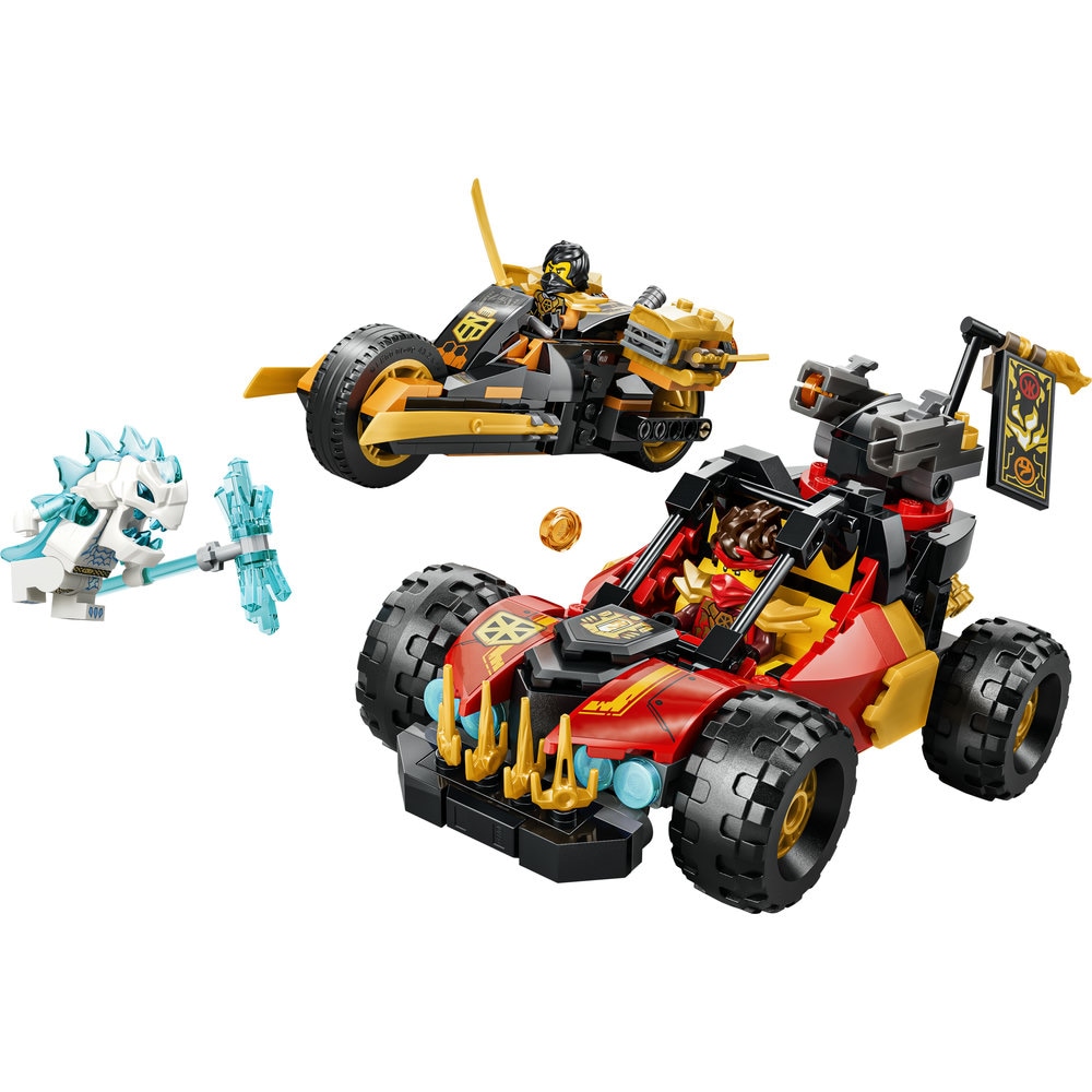 LEGO Ninjago: Vehiculele transformabile ale lui Kai si Cole 71864, 7 ani+, 394 piese