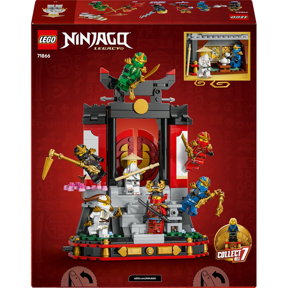 LEGO Ninjago: Model pentru etalare cu personaje ninja la a 15-a aniversare 71866, 14 ani+, 447 piese