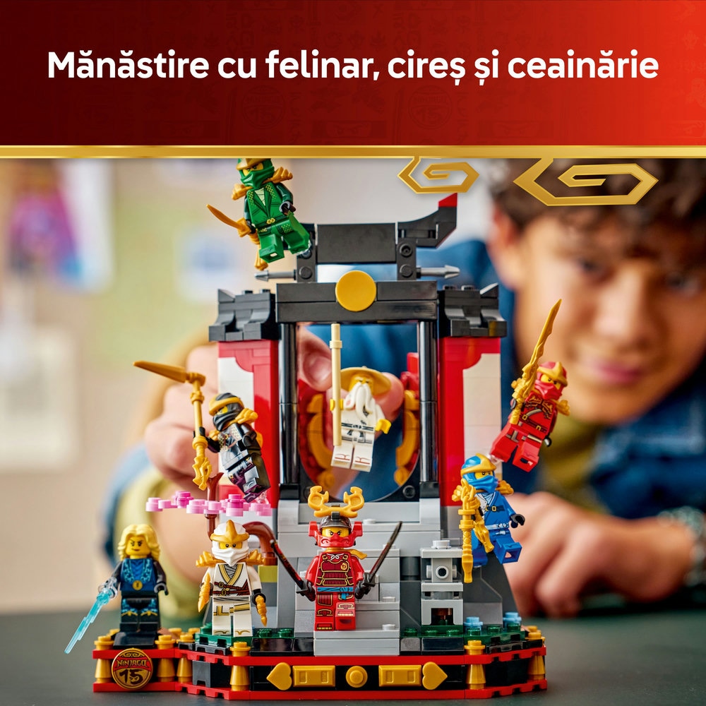 LEGO Ninjago: Model pentru etalare cu personaje ninja la a 15-a aniversare 71866, 14 ani+, 447 piese