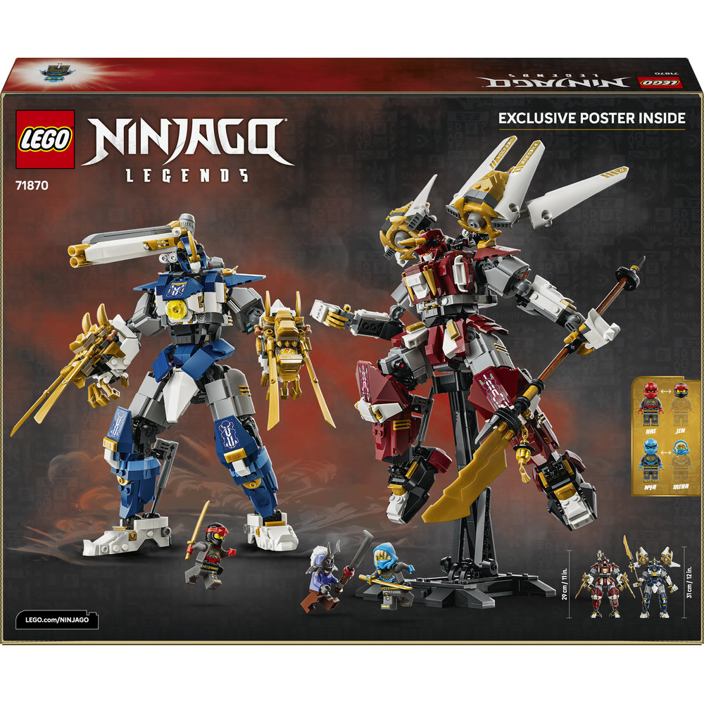 LEGO Ninjago: Robotii Titan gemeni 71870, 12 ani+, 1707 piese