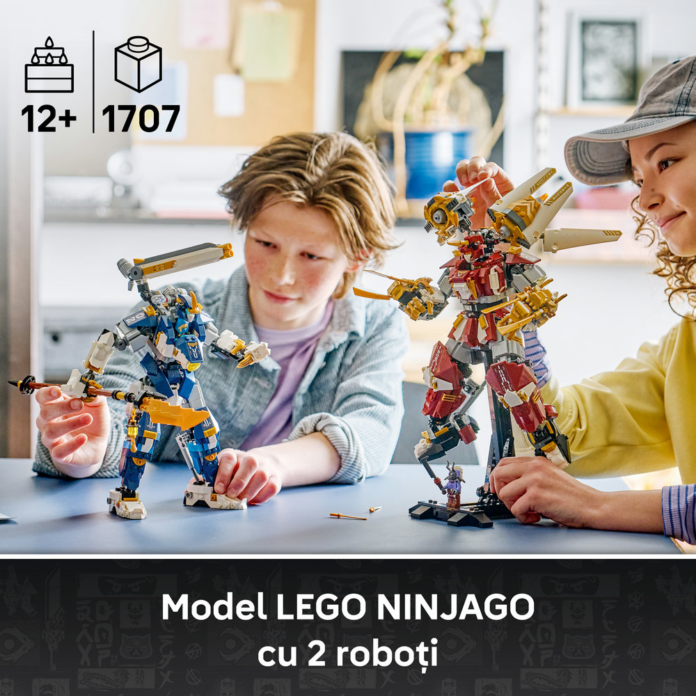 LEGO Ninjago: Robotii Titan gemeni 71870, 12 ani+, 1707 piese