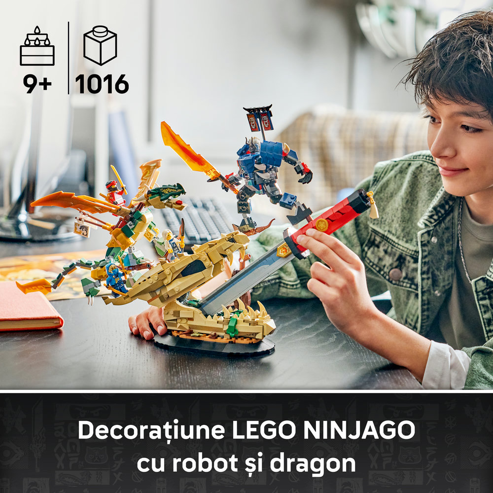 LEGO Ninjago: Batalia de la Sabia Dragonului 71871, 9 ani+, 1016 piese