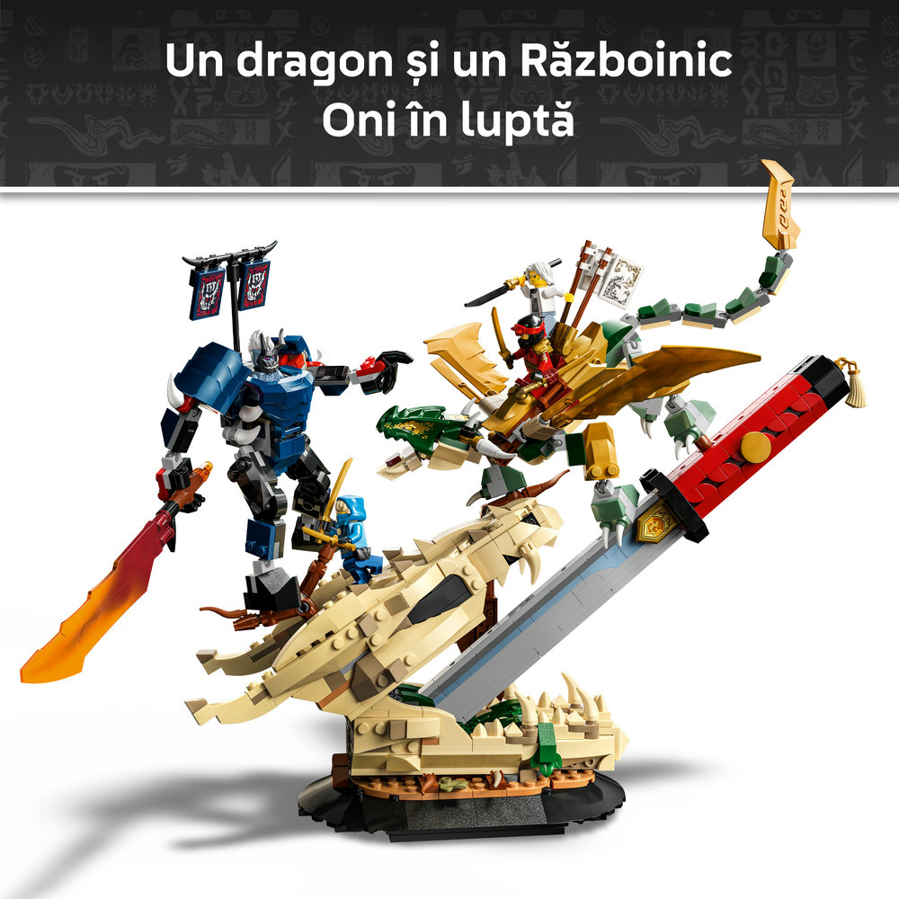 LEGO Ninjago: Batalia de la Sabia Dragonului 71871, 9 ani+, 1016 piese