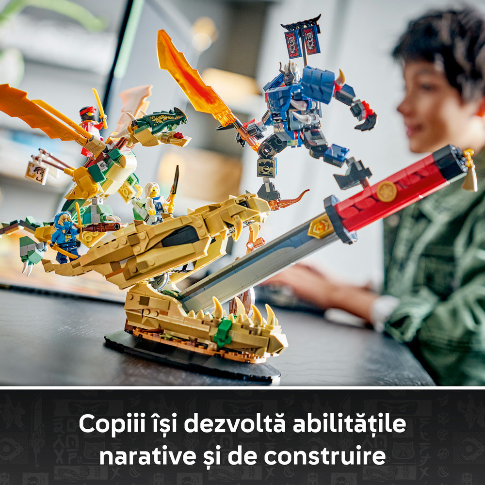 LEGO Ninjago: Batalia de la Sabia Dragonului 71871, 9 ani+, 1016 piese