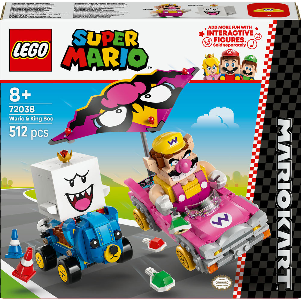 LEGO Super Mario: Mario Kart  Wario si King Boo 72038, 8 ani+, 512 piese