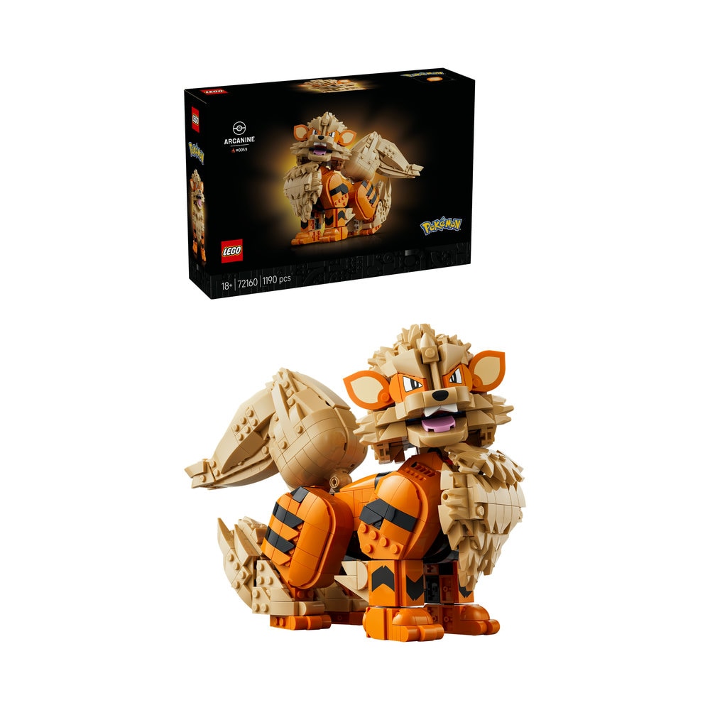 LEGO Pokemon: Arcanine 72160, 18 ani+, 1190 piese