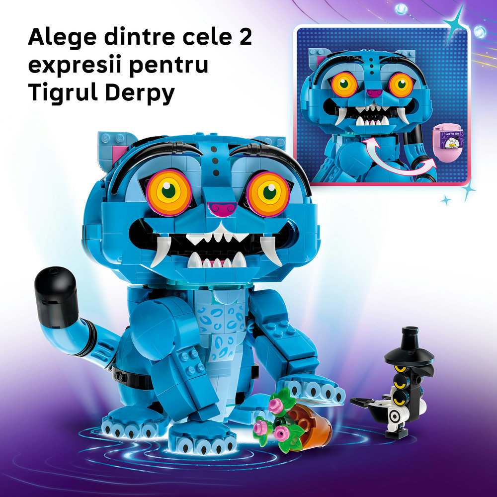 LEGO KPop Demon Hunters: Tigrul Derpy si cotofana Sussie 72537, 9 ani+, 825 piese