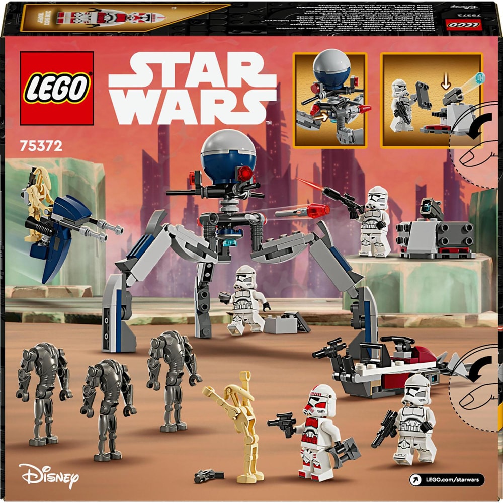 LEGO Star Wars: Pachet de lupta Clone Trooper si droid de lupta 75372, 7 ani+, 215 piese