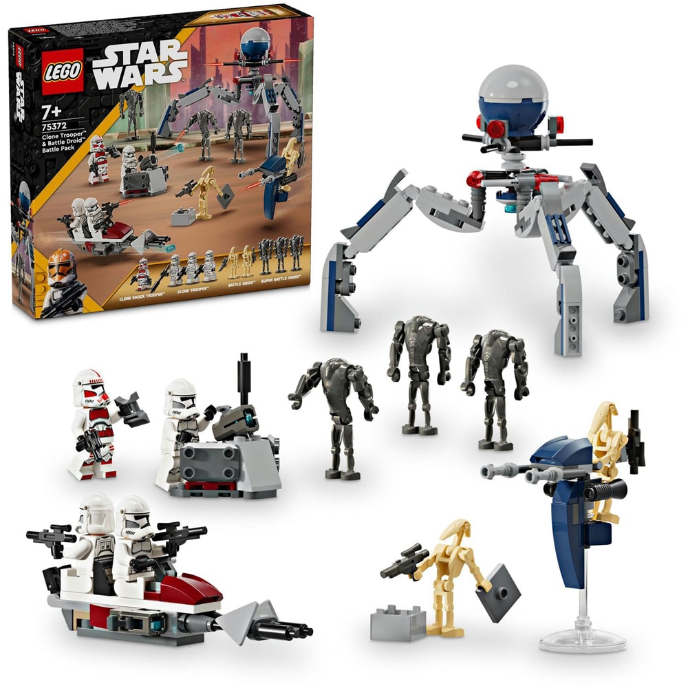 LEGO Star Wars: Pachet de lupta Clone Trooper si droid de lupta 75372, 7 ani+, 215 piese