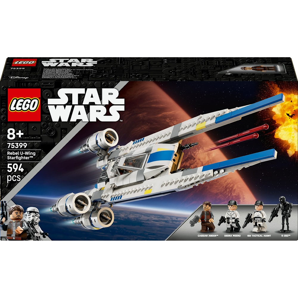 LEGO Star Wars: Nava stelara U-Wing a rebelilor 75399, 8 ani+, 594 piese