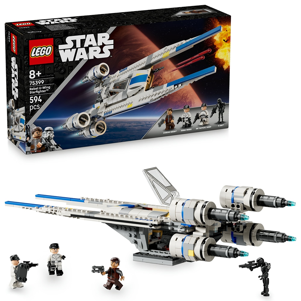 LEGO Star Wars: Nava stelara U-Wing a rebelilor 75399, 8 ani+, 594 piese