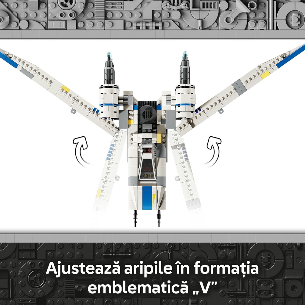 LEGO Star Wars: Nava stelara U-Wing a rebelilor 75399, 8 ani+, 594 piese