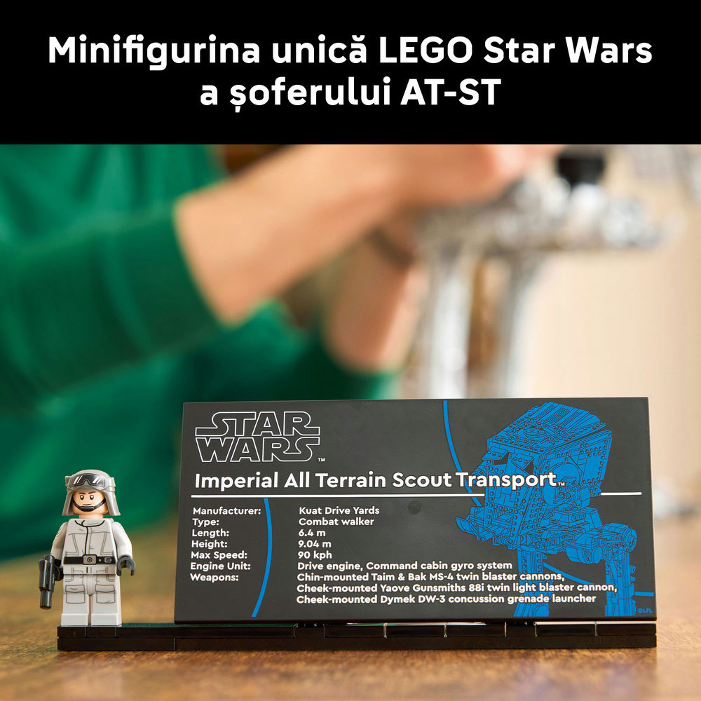 LEGO Star Wars: Robotul biped AT-ST 75417, 18 ani+, 1513 piese