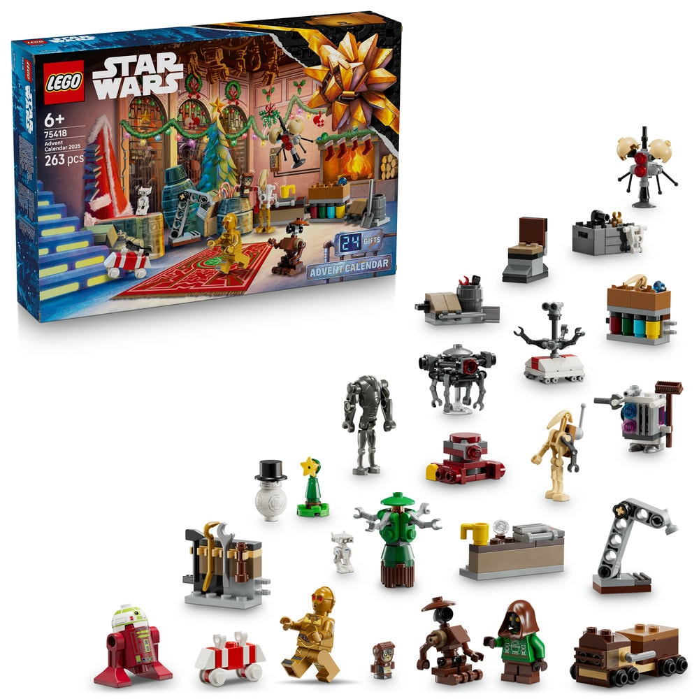 LEGO Star Wars: Calendar de advent 2025 75418, 6 ani+, 263 piese