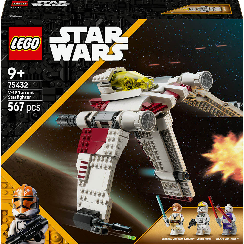 LEGO Star Wars: Nava de lupta stelara V-19 Torrent 75432, 9 ani+, 567 piese