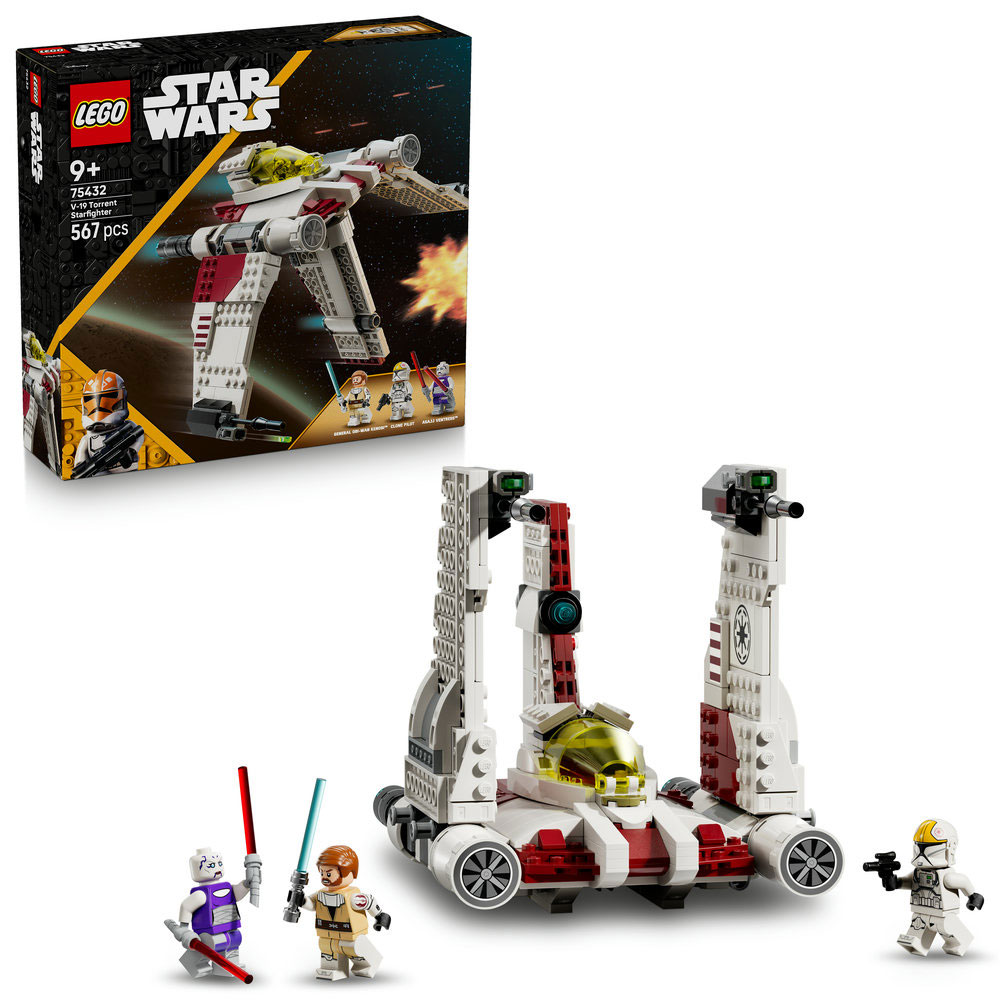 LEGO Star Wars: Nava de lupta stelara V-19 Torrent 75432, 9 ani+, 567 piese