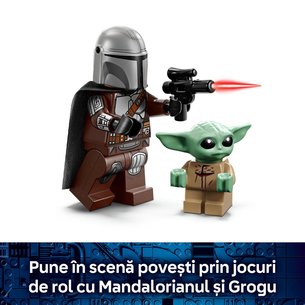 LEGO Star Wars: Motocicleta rapida a lui Mandalorian si Grogu 75436, 6 ani+, 58 piese