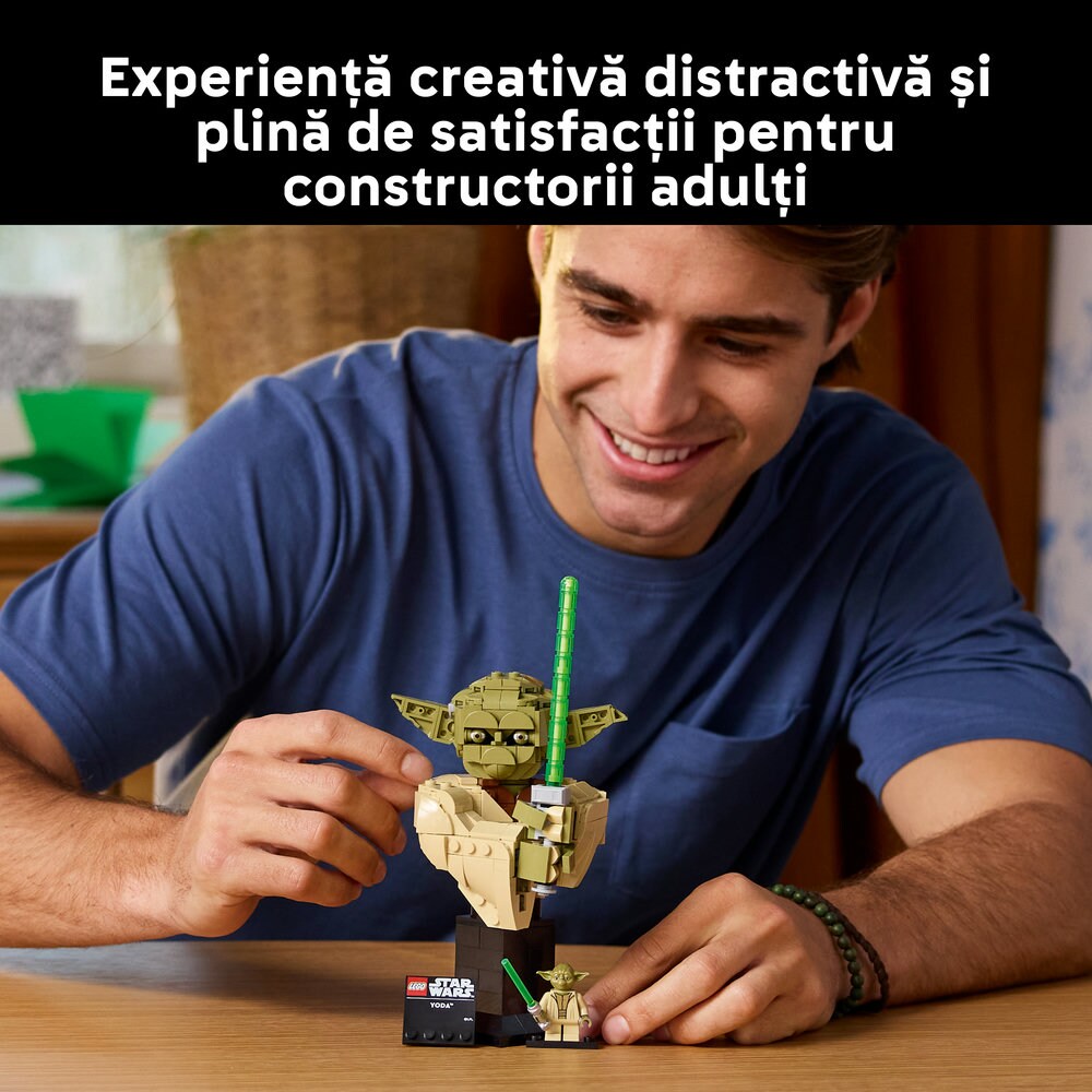 LEGO Star Wars: Bustul lui Yoda 75438, 18 ani+, 399 piese