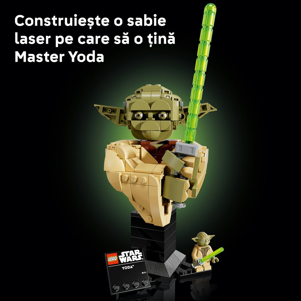 LEGO Star Wars: Bustul lui Yoda 75438, 18 ani+, 399 piese