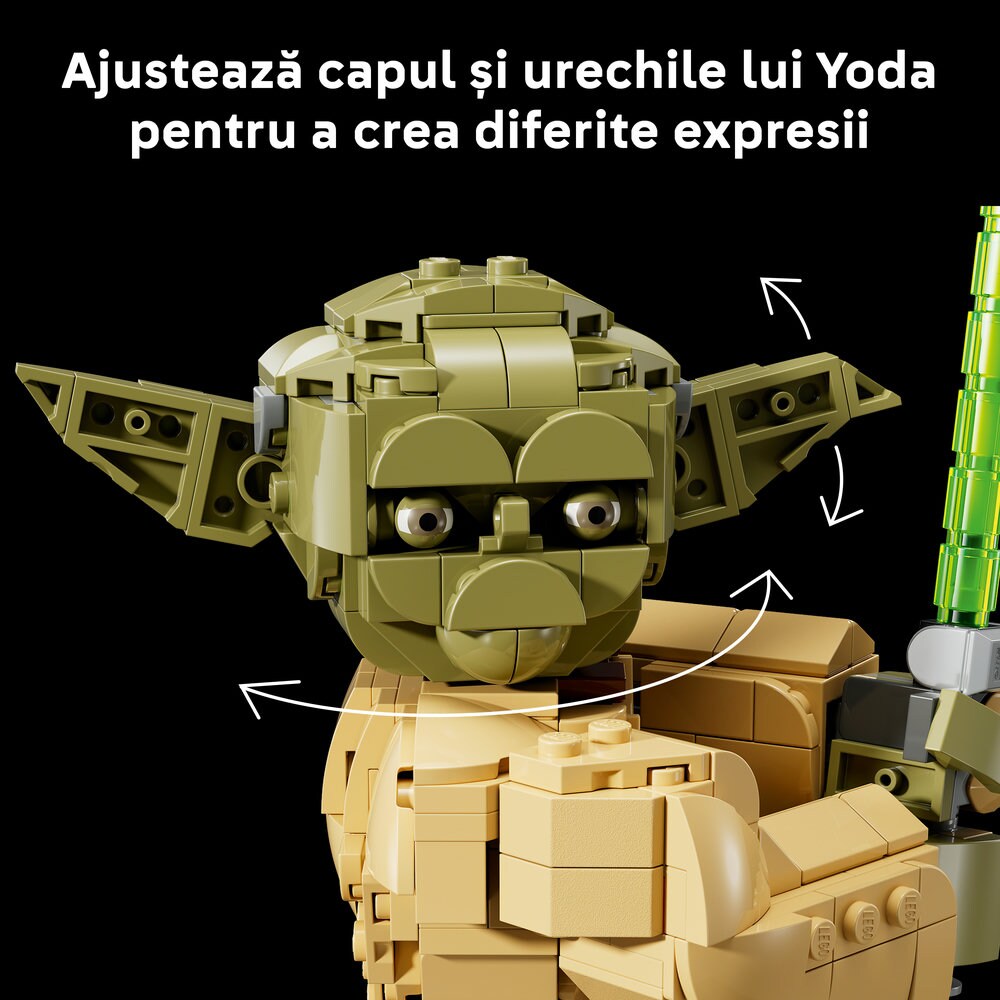 LEGO Star Wars: Bustul lui Yoda 75438, 18 ani+, 399 piese