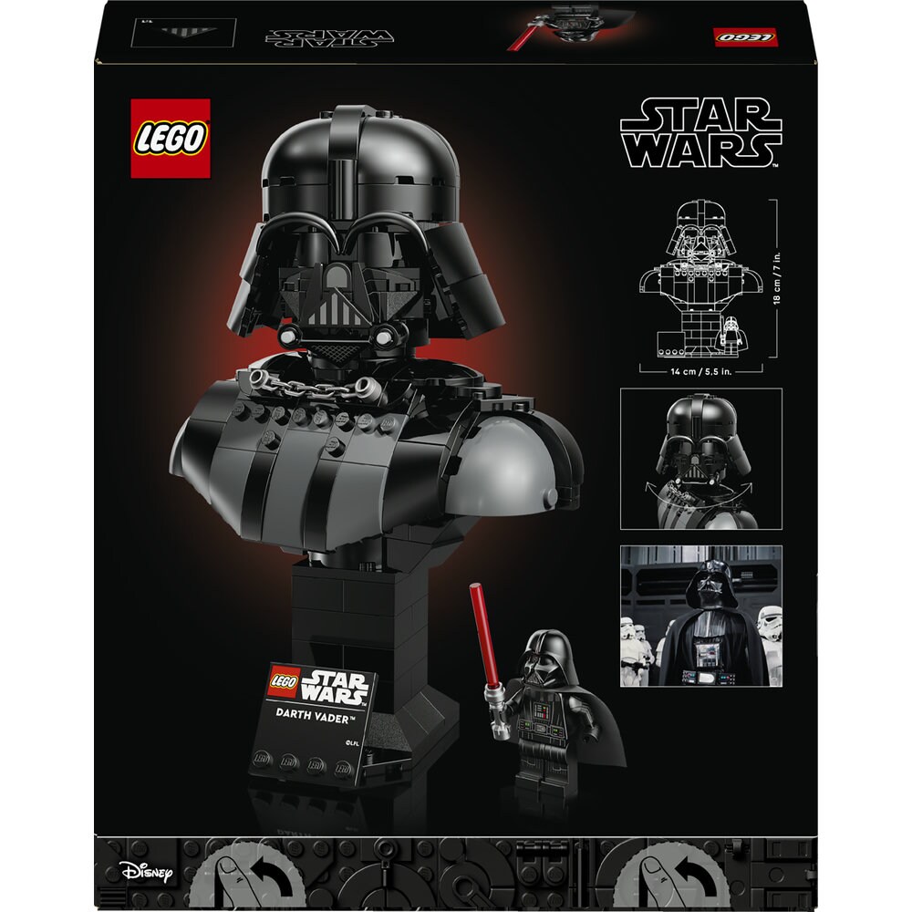 LEGO Star Wars: Bustul lui Darth Vader 75439, 18 ani+, 349 piese