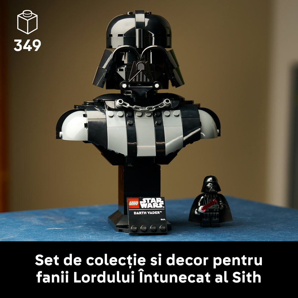 LEGO Star Wars: Bustul lui Darth Vader 75439, 18 ani+, 349 piese