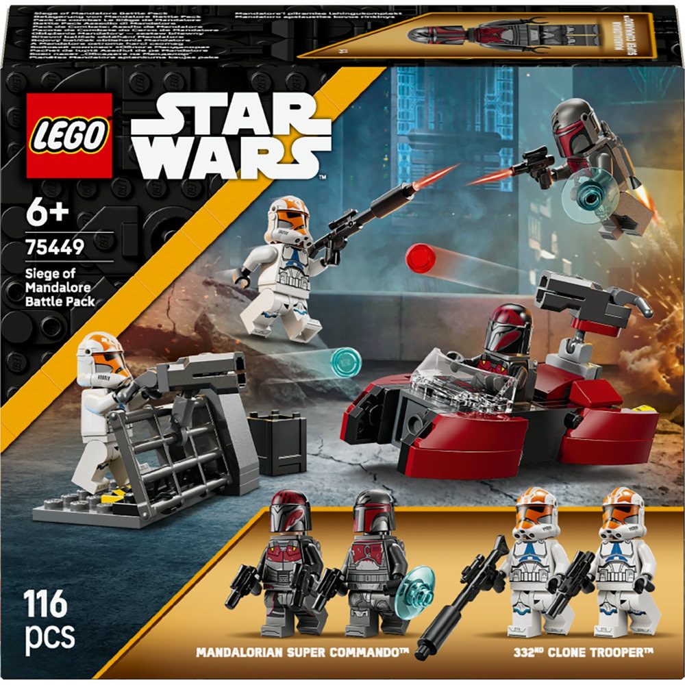 LEGO Star Wars: Pachet de lupta Asediul de pe Mandalore 754490, 6 ani+, 116 piese
